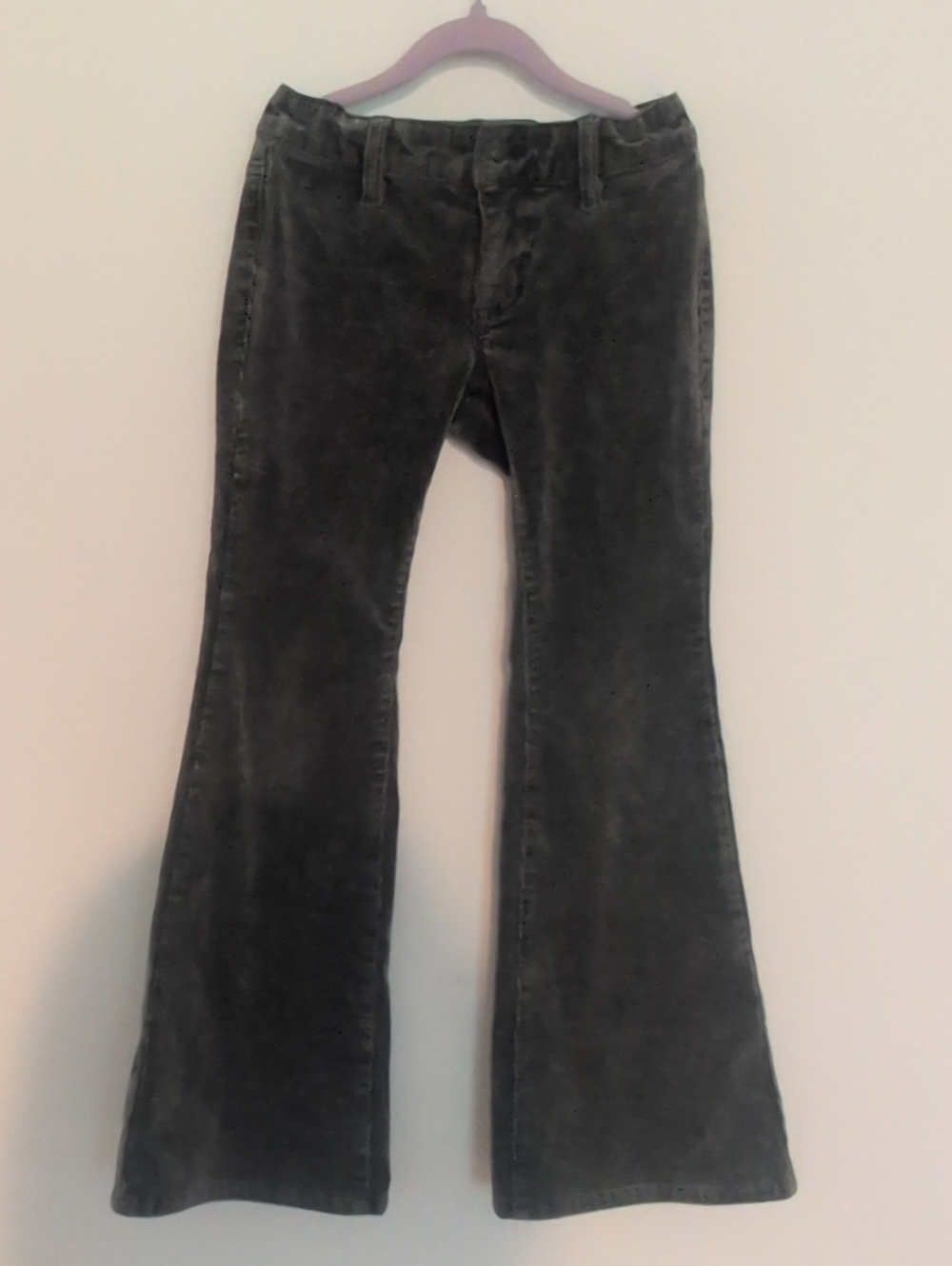 Kids Dark Gray Corduroy Flared Pants